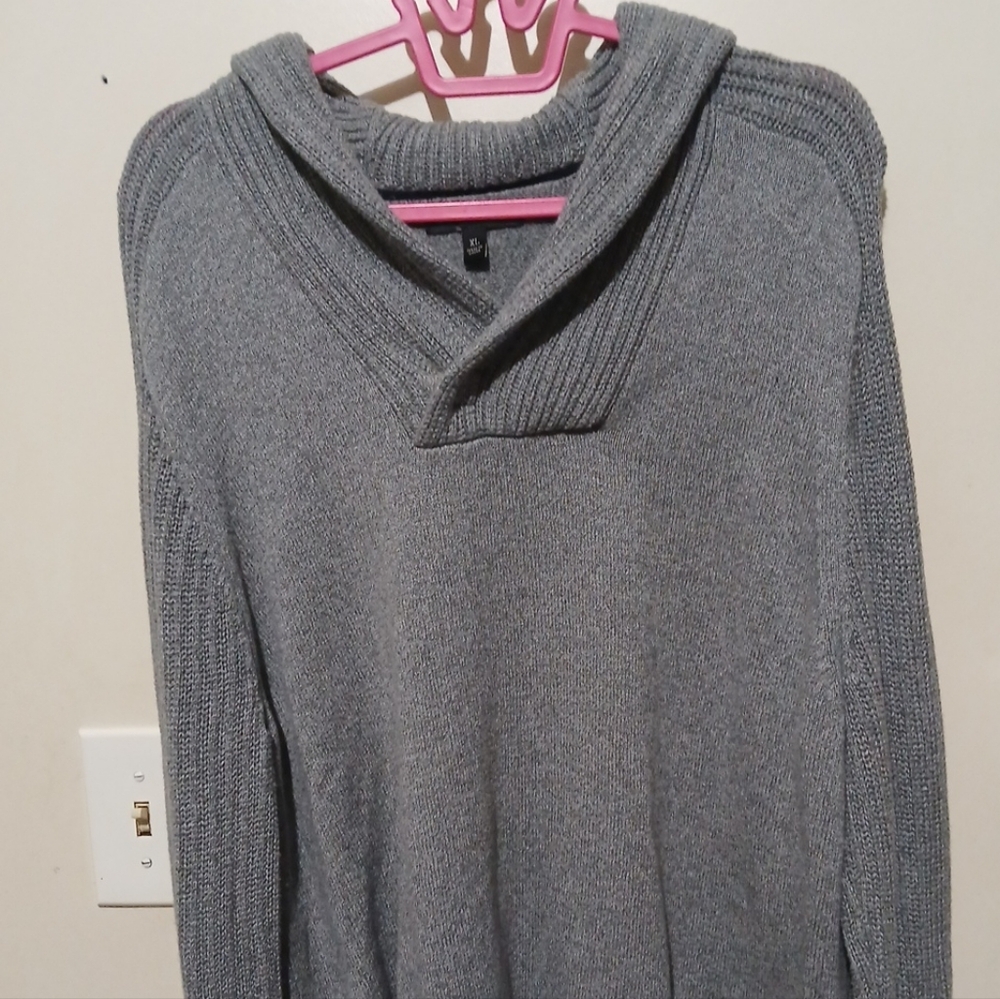 Banana republic Gray Shawl Collar Knit Sweater - Women size XL